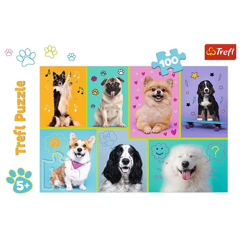 PUZZLE 100 ELEMENTS IN THE WORLD OF DOGS TREFL 16421